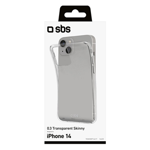 SBS Skinny cover, iPhone 14, прозрачный - Силиконовый чехол