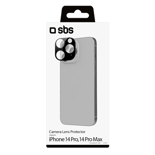 SBS Camera Lens Protector, iPhone 14 Pro / 14 Pro Max, melna - Kameras objektīva aizsargs