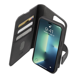 SBS Duo Mag Wallet, iPhone 14 Pro, melna – Apvalks viedtālrunim TEBKDETIP1461PK