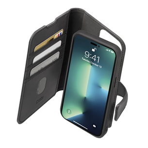 SBS Duo Mag Wallet, iPhone 14 Pro, melna – Apvalks viedtālrunim