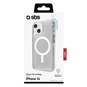 SBS Clear Force Mag, iPhone 14, caurspīdīga - Apvalks viedtālrunim