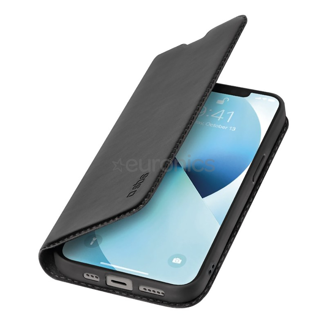 SBS Book Wallet Lite, iPhone 14, melna – Apvalks viedtālrunim