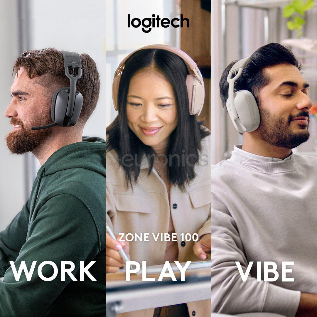 Logitech Zone Vibe 100, черный - Беспроводная гарнитура