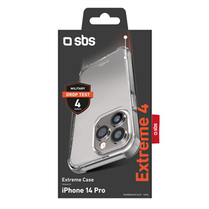 SBS Extreme 4, Iphone 14 Pro, caurspīdīgs - Apvalks viedtālrunim