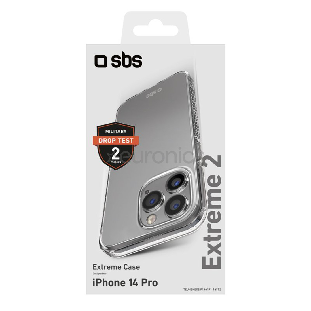 SBS Extreme 2, iPhone 14 Pro, caurspīdīgs - Apvalks viedtālrunim