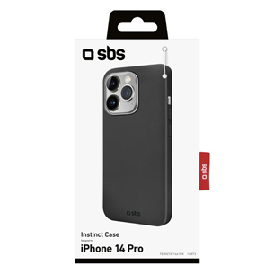 SBS Instinct cover, iPhone 14 Pro, melna – Apvalks viedtālrunim