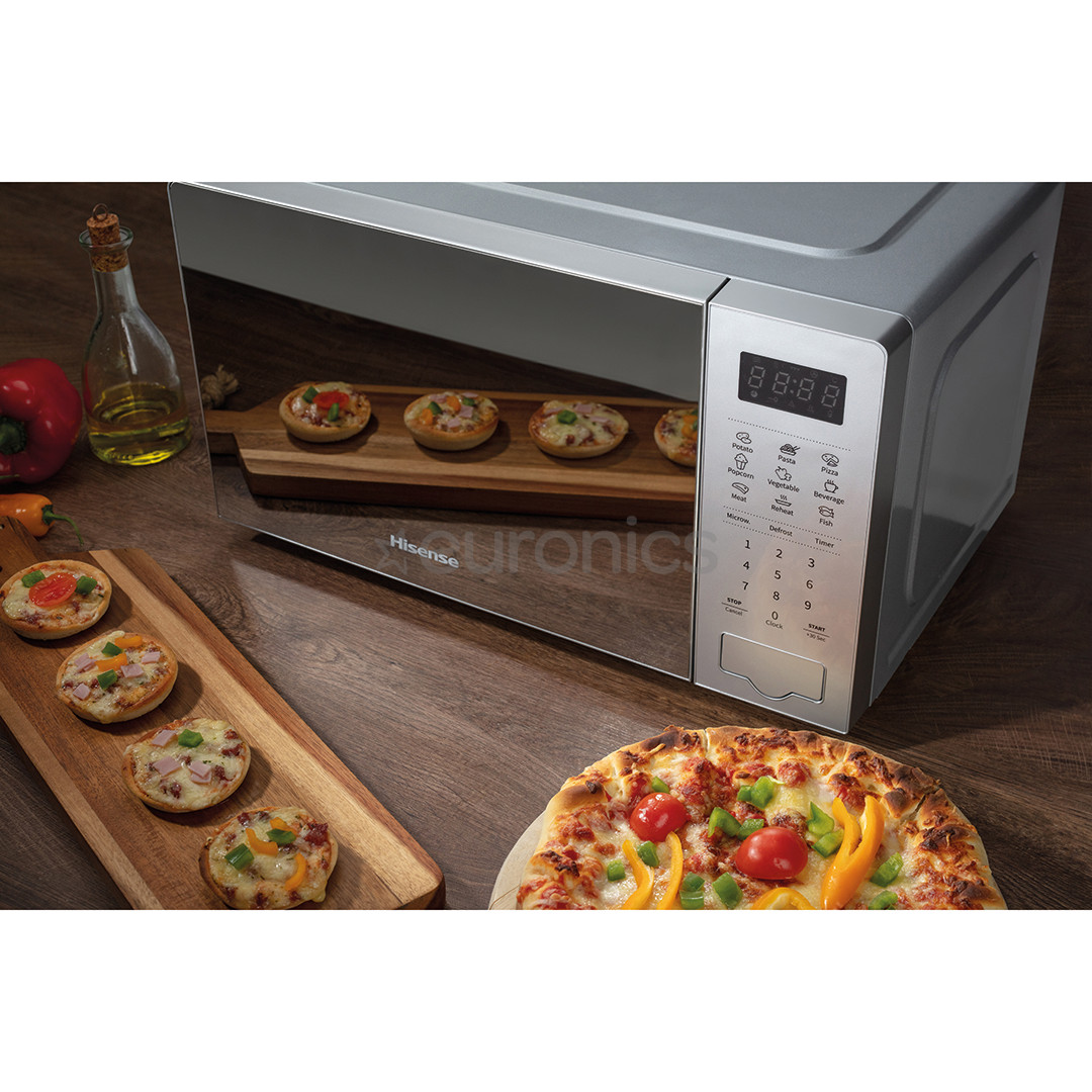 Hisense, 20 L, sudraba - Mikroviļņu krāsns