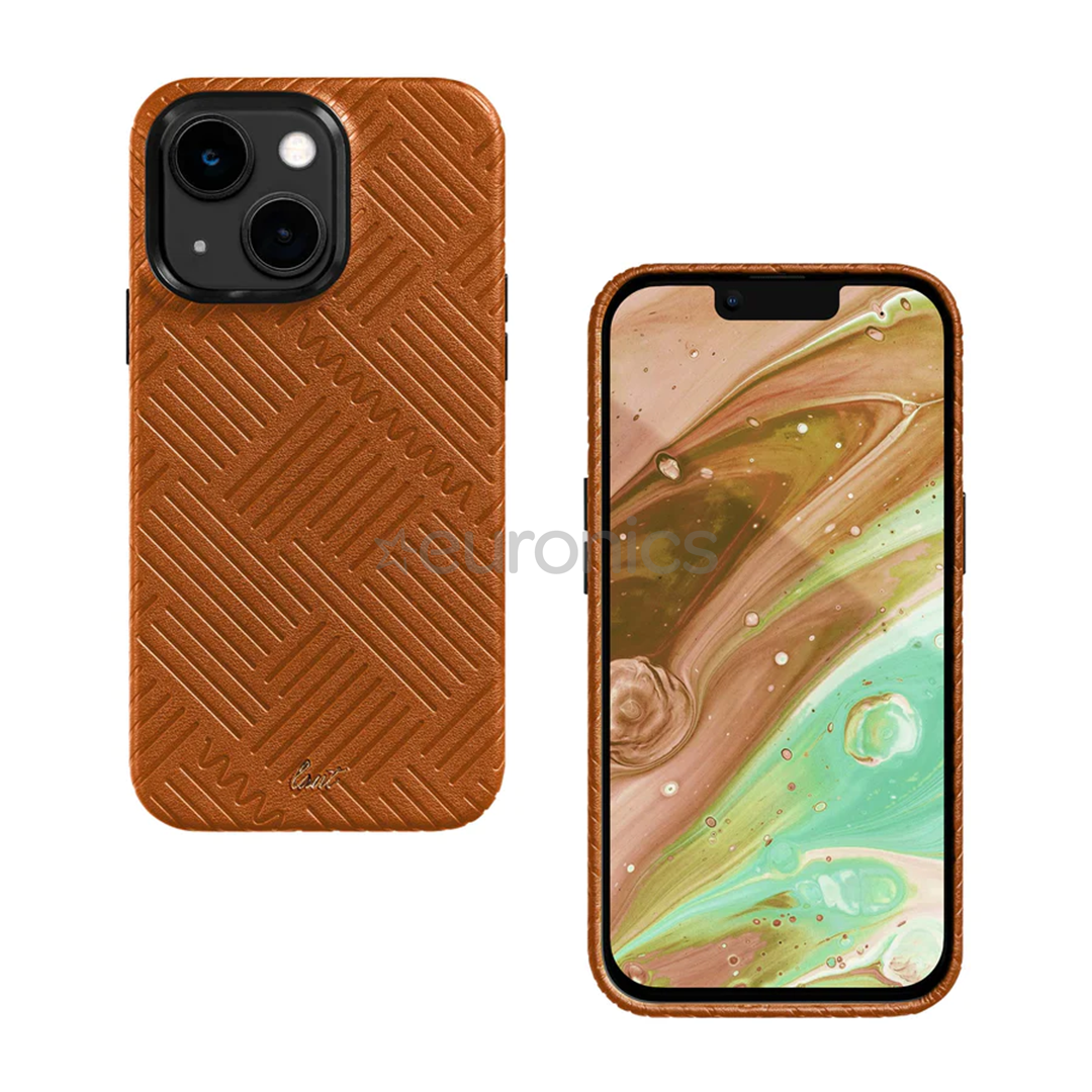 LAUT MOTIF, iPhone 14 Plus, stripes, brūna - Apvalks viedtālrunim
