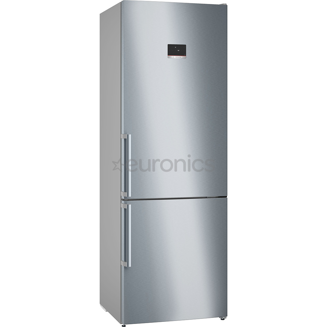 Bosch, NoFrost, 440 L, augstums 203 cm, nerūsējošā tērauda - Ledusskapis KGN497ICT