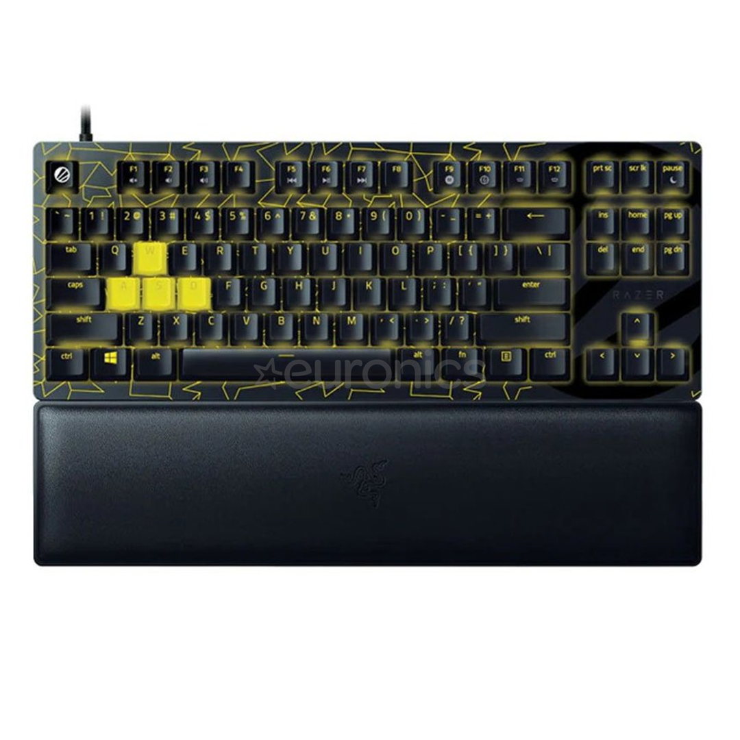 Razer Huntsman V2 TKL, Red Switch, ESL Edition, US, black/kyellow - Keyboard
