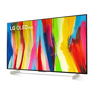 LG OLED evo C2, UHD 4K, 42", pelēka/balta - Televizors