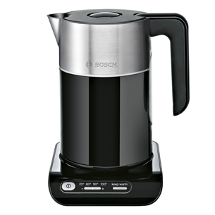 Bosch Styline, variable thermostat, 1.5 L, black/inox - Kettle TWK8613P