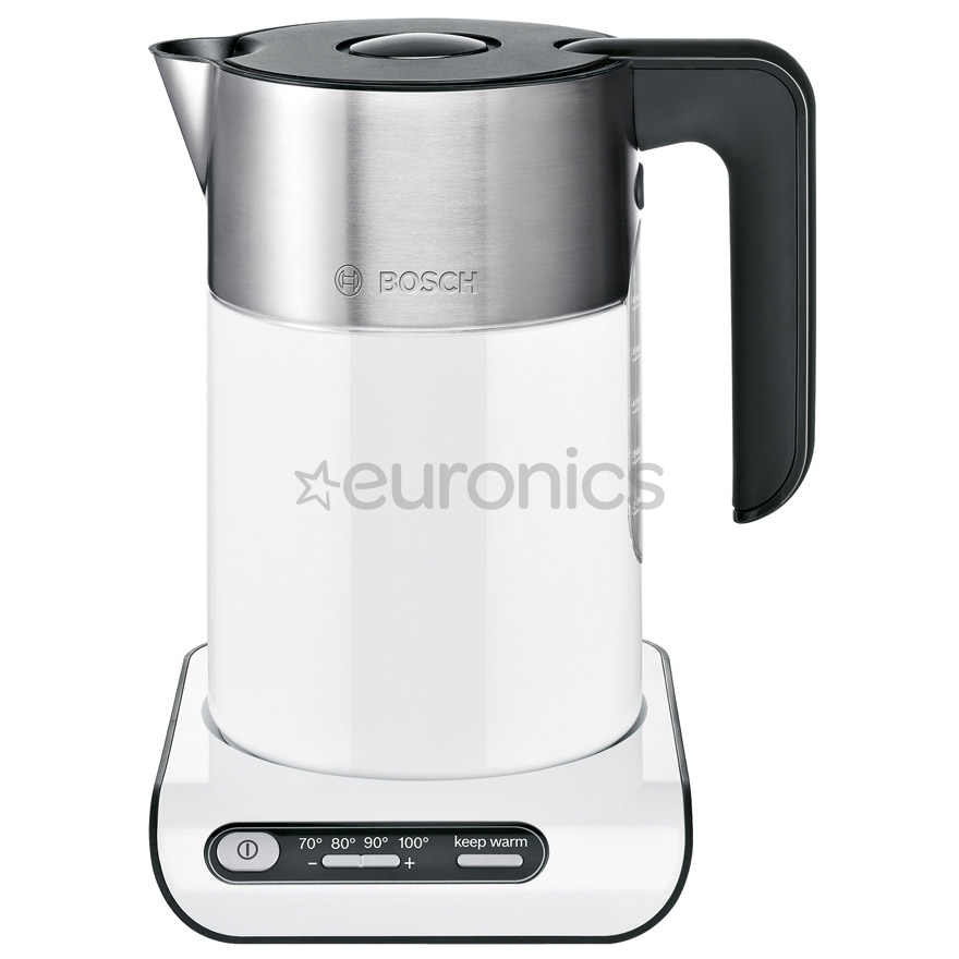 Bosch Styline, temperatūras regulēšana, 1.5 L, balta/nerūsējošā tērauda - Tējkanna