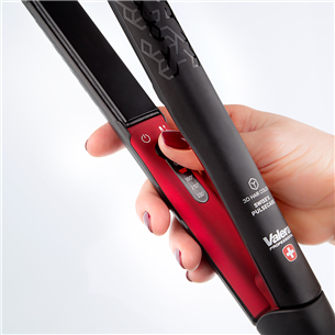 Valera Swiss'x PulseCare, 120-230 °C, red/black - Hair straightener