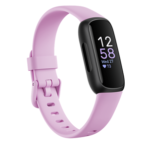 Fitbit Inspire 3, melna/lillā - Aktivitātes uzraudzītājs FB424BKLV