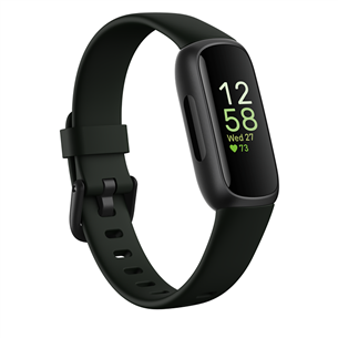 Fitbit Inspire 3, melna - Aktivitātes uzraudzītājs FB424BKBK