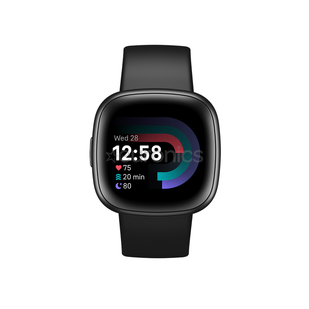 Fitbit Versa 4, melna - Viedpulkstenis