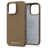 Njord byElements Suede Comfort+, iPhone 14 Pro Max, brūna - Apvalks viedtālrunim