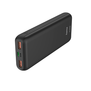 Hama PD20-HD, 20 000 mAh, USB-A, USB-C, tumši pelēka - Portatīvais barošanas avots 00201663