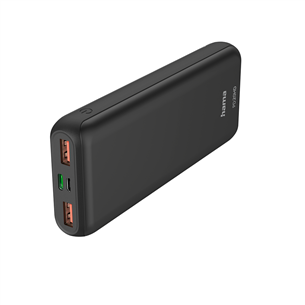 Hama PD20-HD, 20 000 mAh, USB-A, USB-C, tumši pelēka - Portatīvais barošanas avots