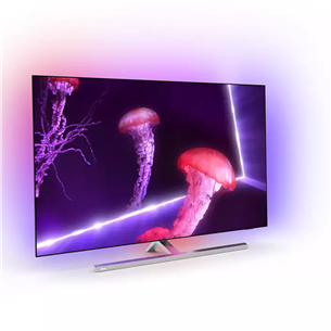Philips OLED857, OLED, UHD 4K, 55", centra statīvs, pelēka - Televizors
