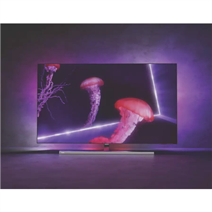 Philips OLED857, OLED, UHD 4K, 55", centra statīvs, pelēka - Televizors