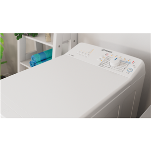 Indesit, 6 kg, dziļums 60 cm, 1000 apgr/min. - Veļas mazgājamā mašīna ar augšējo ielādi