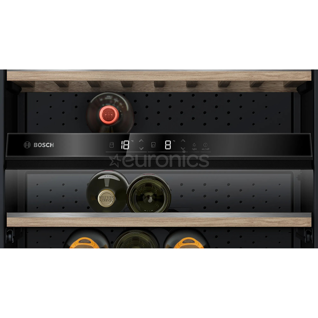 Bosch Series 6, 199 бутылок, высота 186 см, черный - Винный шкаф