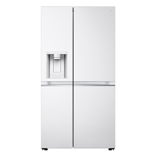 LG, water & ice dispenser, 635 L, height 179 cm, white - SBS Refrigerator GSLV71SWTM.ASWQEUR