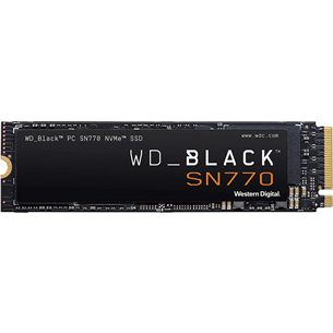 Western Digital WD_BLACK SN770, 500 GB, NVMe, M.2 2280 - SSD cietais disks WDS500G3X0E