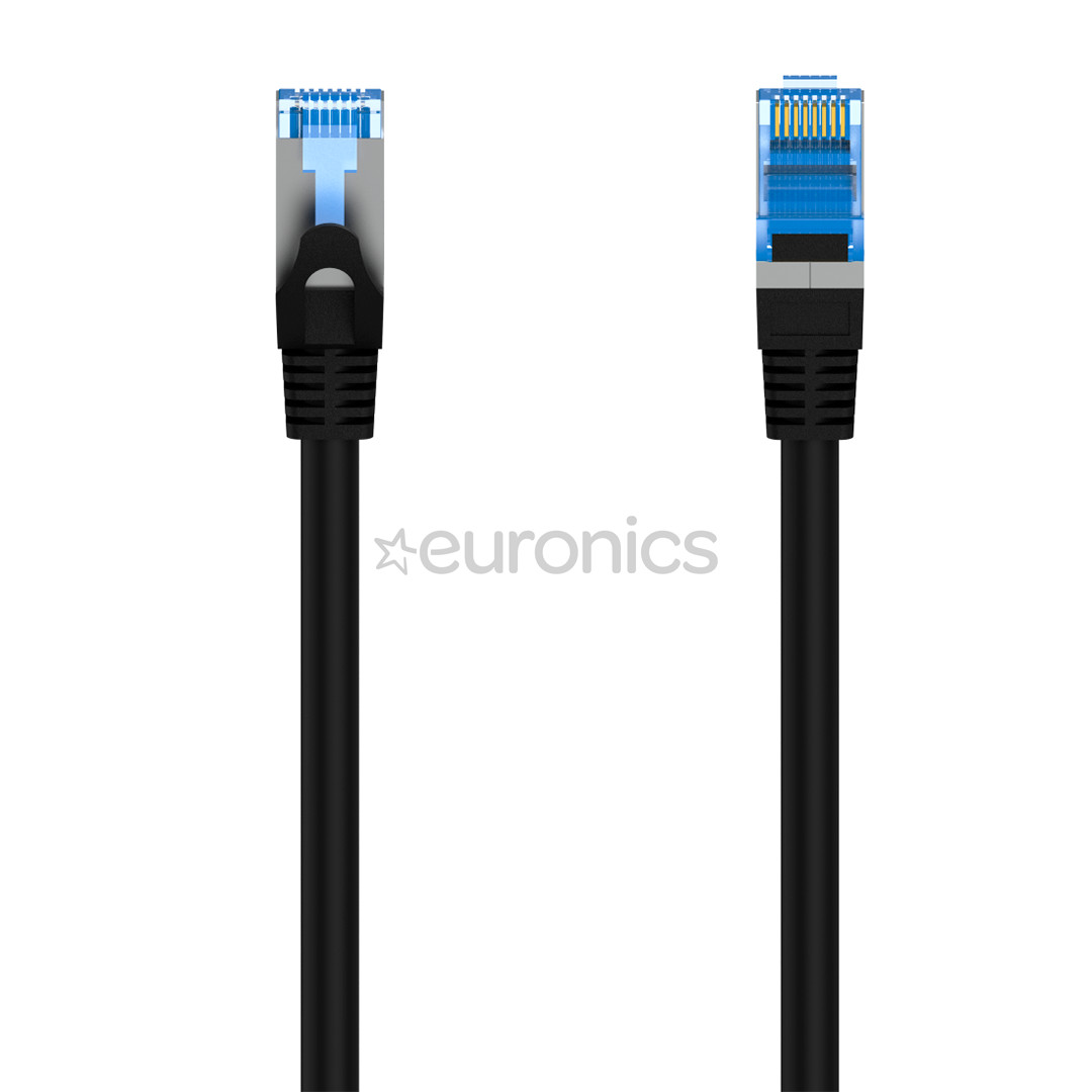 Hama Network Cable, CAT-6a, 10 Gbit/s, S/FTP shielded, 5 m, black - Ethernet cable