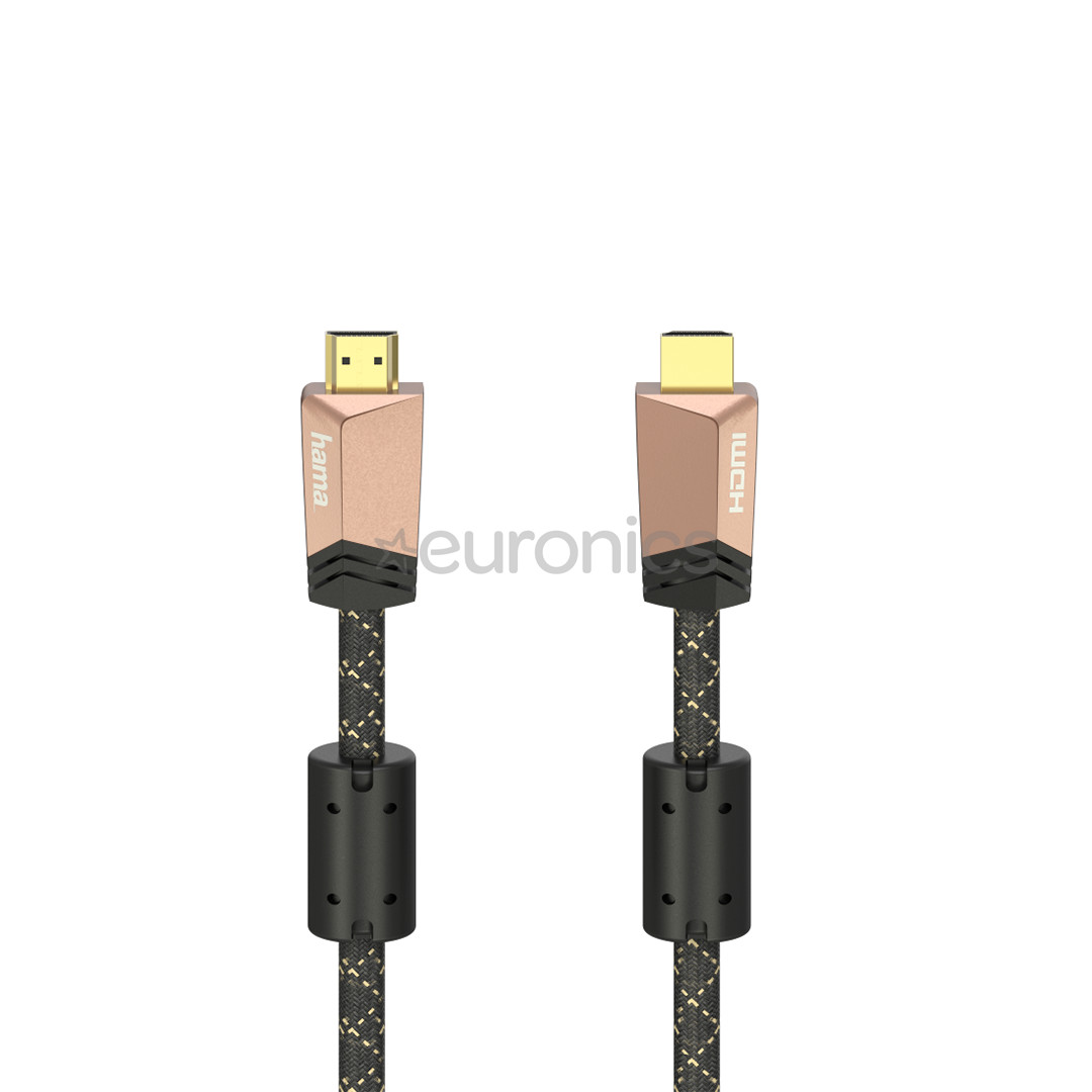 Hama Premium HDMI Cable with Ethernet, 1,5 m, melna - Vads