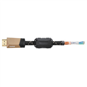 Hama Premium HDMI Cable with Ethernet, 1,5 m, melna - Vads