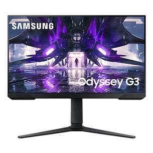 Samsung Odyssey G3, 24", Full HD, LED VA, 165 Hz, melna - Monitors LS24AG320NUXEN