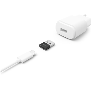 Hama USB-C Adapter, USB-A Plug – USB-C Socket, melna - Adapteris