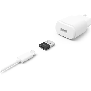 Hama USB-C Adapter, USB-A Plug – USB-C Socket, черный - Адаптер