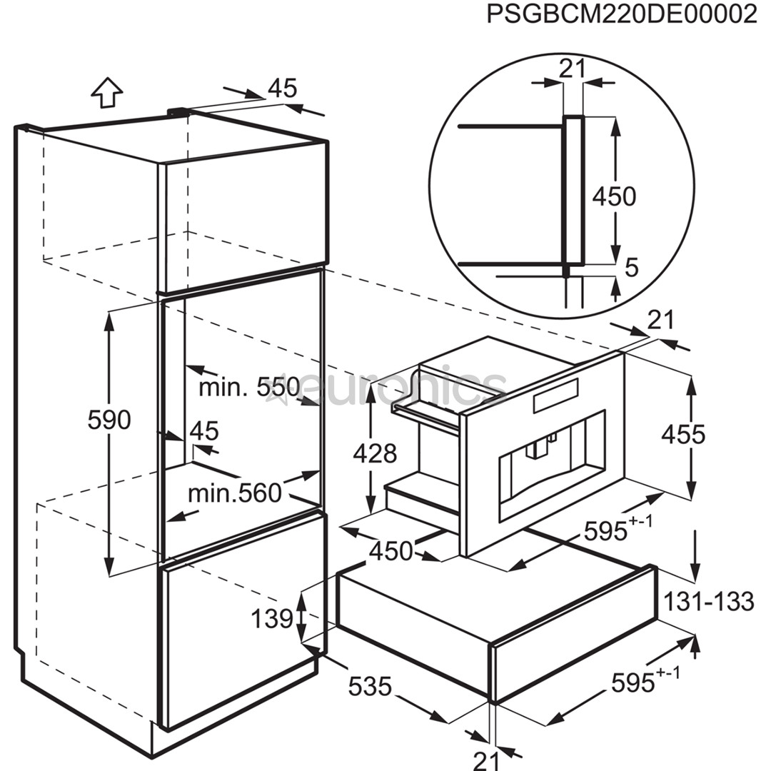 Electrolux 900 Series, stainless steel - Built-in espresso machine