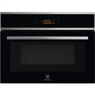 Electrolux 600. sērija, 42 L, 1000 W, nerūsējošā tērauda - Kompakta iebūvējamā mikroviļņu krāsns ar grilu EVM8E08X