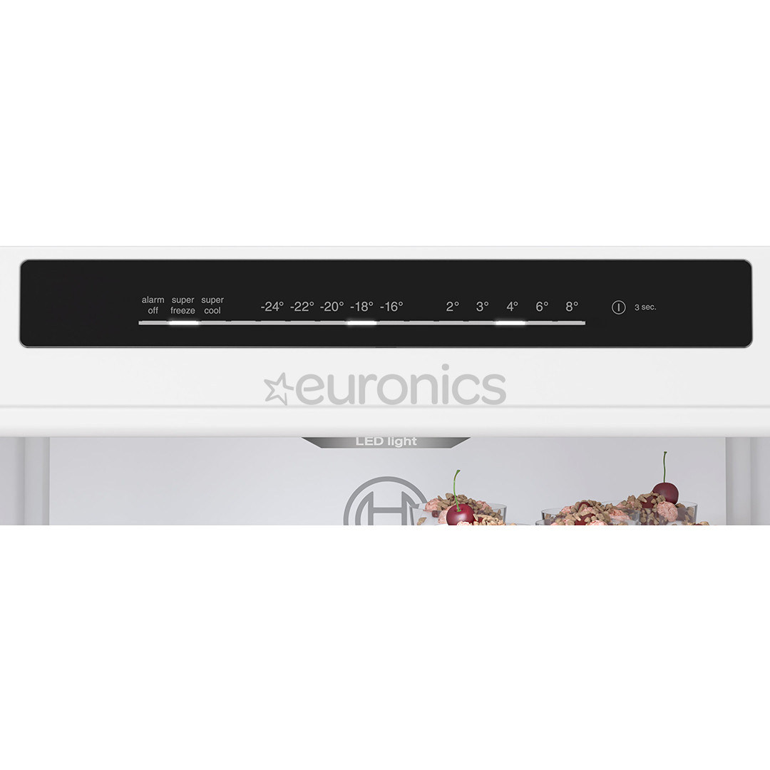 Bosch, NoFrost, 321 л, высота 186 см, черная нерж. сталь - Холодильник