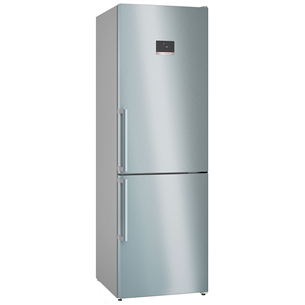 Bosch, NoFrost, 321 L, height 186 cm, stainless steel - Refrigerator