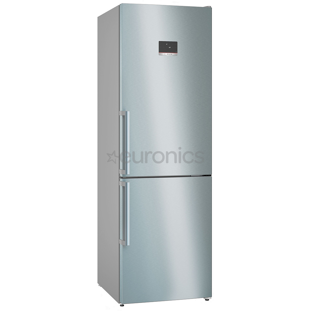 Bosch, NoFrost, 321 L, augstums 186 cm, nerūsējošā tērauda - Ledusskapis KGN367ICT