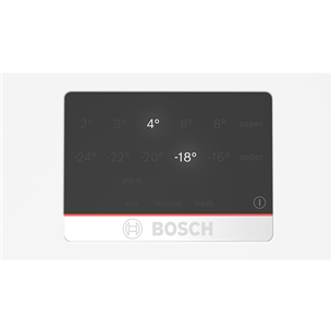 Bosch, NoFrost, augstums 186 cm, 321 L, balta - Ledusskapis