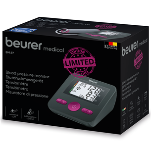 Beurer BM 27 Limited Edition, pelēka/lillā - Asinsspiediena mērītājs