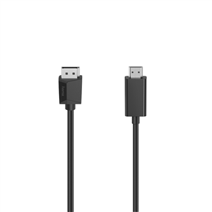 Hama Video Cable DisplayPort / HDMI, 1,5m, melna - Vads