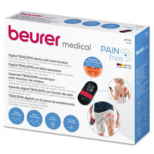 Beurer, с функцией нагрева, черный - Цифровой прибор для стимуляции мышц TENS/EMS
