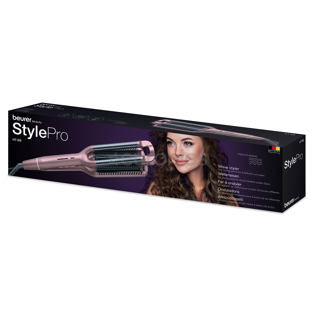 Beurer, 160-210°C, розовый - Щипцы для завивки волнами