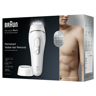 Braun Silk-expert Pro 5, balta - Fotoepilators vīriešiem