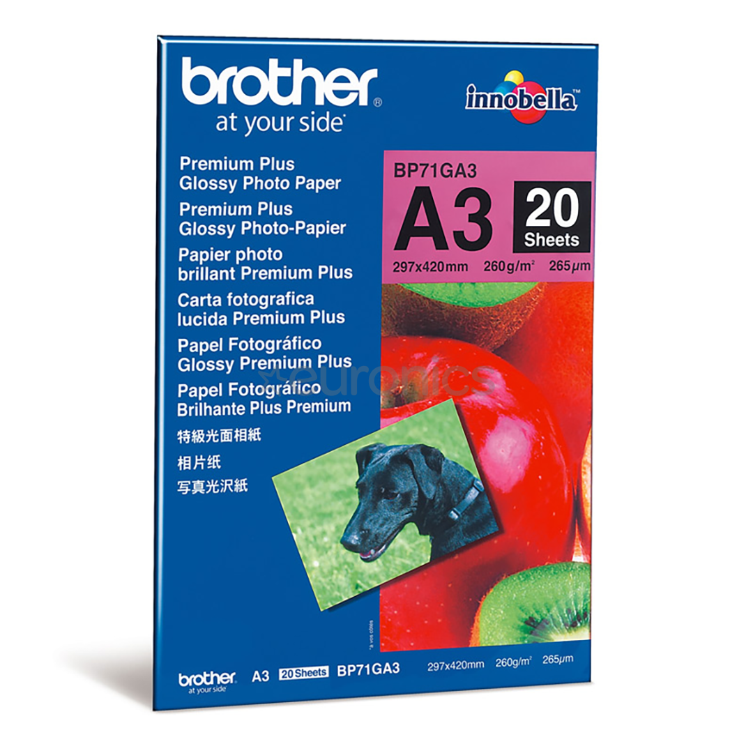 Fotopapīrs Premium Plus, Brother / A3, 260g/m2, 20 lpp