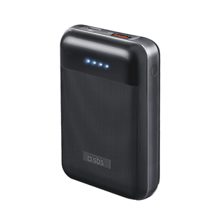 SBS Power Delivery 20W, 10000 mAh, melna - Portatīvais barošanas avots TEBB10000PD20RUK