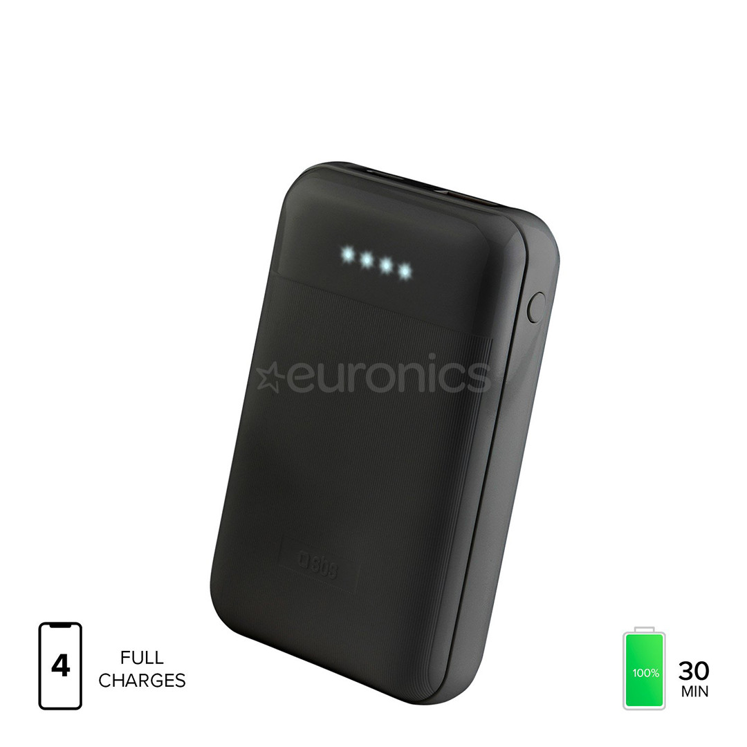 SBS Power Delivery 20W, 10 000 mAh, black - Power bank
